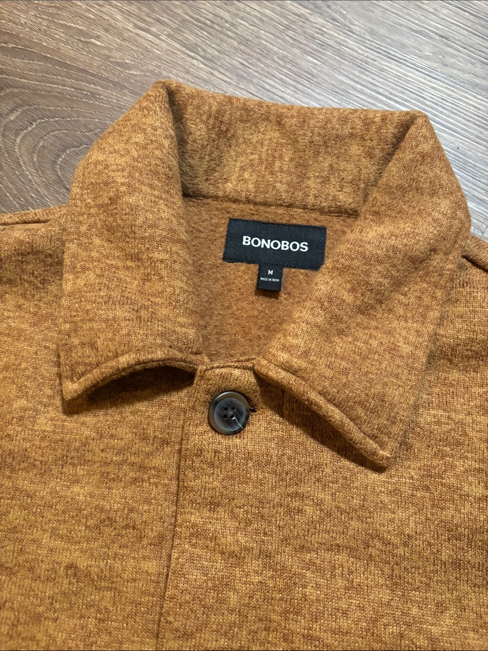 NWOT Bonobos Mens Soft Fleece Heather Brown Chore Shacket Jacket Size Medium - Picture 3 of 9